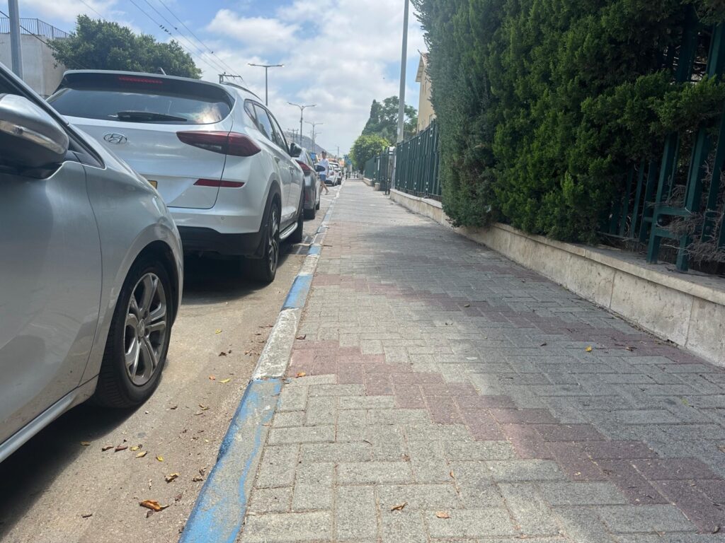 אבן שפה כחול לבן