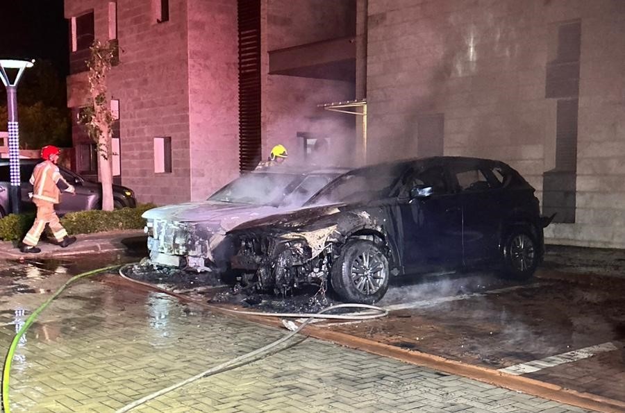 חשד לאירוע פלילי בטירת כרמל שהוביל להתלקחות כלי רכב