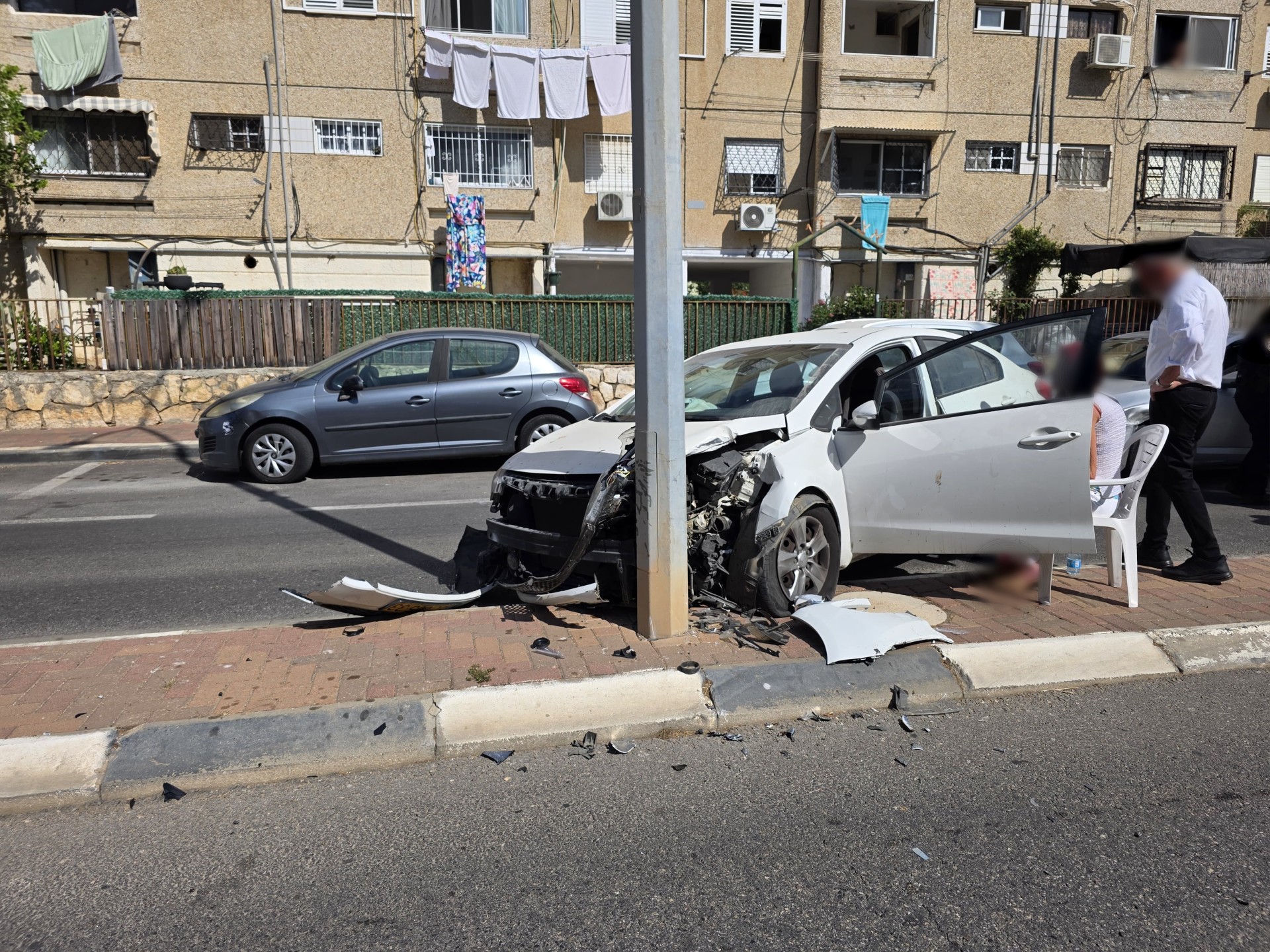 פצועה בינוני בתאונת דרכים שארעה ברחוב אצ"ל בטירת כרמל